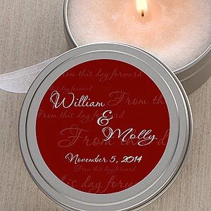 Personalized Candle Tin Wedding Favors   From This Day Forward