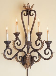 Orleans 5 Light Wall Sconces in Hand Rubbed Bronze 5349