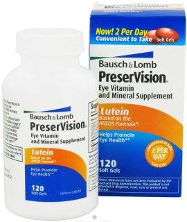Bausch & Lomb   PreserVision AREDS Formula with Lutein   120 Softgels