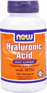 NOW Foods   Hyaluronic Acid with MSM 50 mg.   120 Vegetarian Capsules