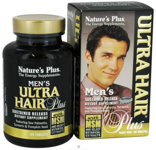 Natures Plus   Mens Ultra Hair Plus with MSM Sustained Release Tablets   60 Tablets