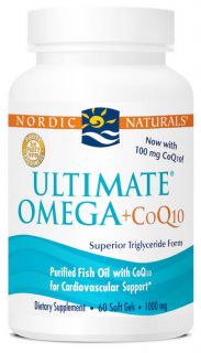 Nordic Naturals   Ultimate Omega Purified Fish Oil Plus CoQ10 1000 mg.   60 Softgels