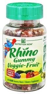 Nutrition Now   Rhino Veggie Fruit Bears   60 Gummies