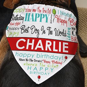 Personalized Dog Bandana   Happy Birthday