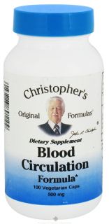 Dr. Christophers Original Formulas   Blood Circulation Formula   100 Vegetarian Capsules
