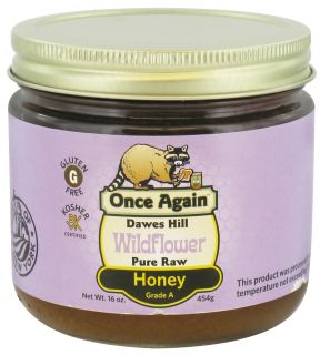 Once Again   Dawes Hills Pure Raw Grade A Honey Wildflower   16 oz.
