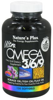 Natures Plus   Ultra Omega 3 6 9 1200 mg.   120 Softgels