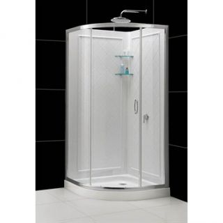 Bath Authority DreamLine Solo Frameless Sliding Shower Enclosure, Base and QWALL