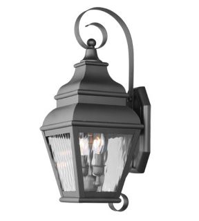 Exeter 2 Light Outdoor Wall Lights in Black 2602 04
