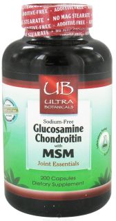 Ultra Botanicals   Glucosamine Chondroitin with MSM Joint Essentials   200 Capsules