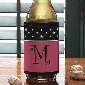 Personalized Can & Bottle Wrap   Rhinestone Dots