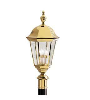 Grove Mill 3 Light Post Lights & Accessories in Polished Brass 9989PB