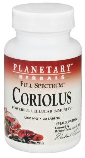 Planetary Herbals   Coriolus Full Spectrum 1000 mg.   30 Tablet(s)