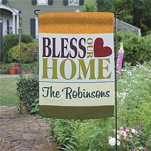 Personalized Garden Flags   Bless Our Home
