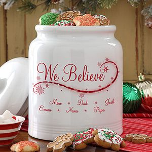 Personalized Christmas Cookie Jar   We Believe