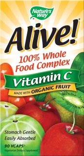 Natures Way   Alive Vitamin C 100% Whole Food Complex   120 Vegetarian Capsules