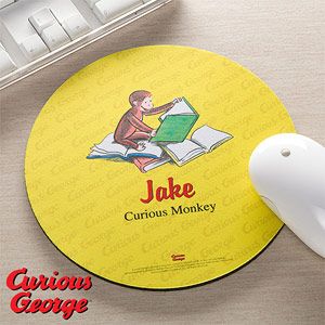 Personalized Curious George Mouse Pads