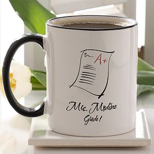 Personalized Teacher Ceramic Coffee Mug   Making The Grade