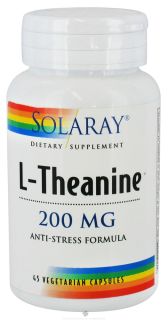 Solaray   L Theanine Anti Stress Formula 200 mg.   45 Vegetarian Capsules