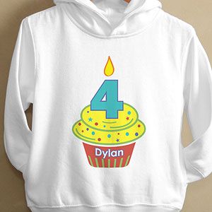 Personalized Birthday Sweatshirts for Toddlers   Birthday Cupcake