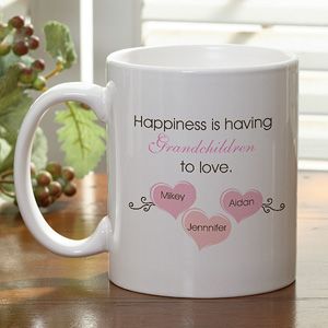 Happiness Personalized Coffee Mugs for Women