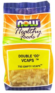 NOW Foods   Vegetable Capsules OO Non Gelatin Vegetarian   750 Vegetarian Capsules