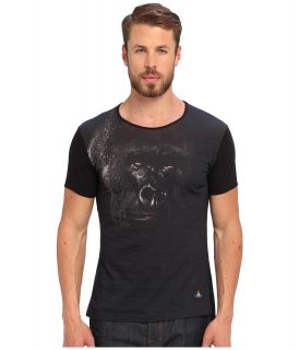 Vivienne Westwood MAN Gold Label Gorilla T Shirt Mens Short Sleeve Pullover (Black)