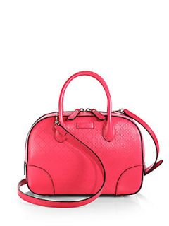 Gucci Bright Diamante Leather Top Handle Bag   Pink
