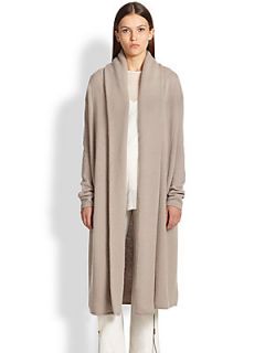 Donna Karan Cashmere Blanket Coat   Putty