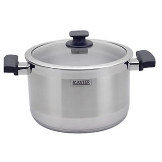 7 Qt Stainless Steel Stock Pot with Cover, W24cm x L24cm x H15cm
