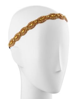 Rhinestone Elastic Headband, Gold