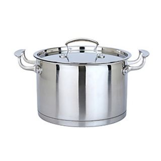 5.5 QT Stainless steel Soup Pot with Glass Cover, Dia 22cm x H16cm