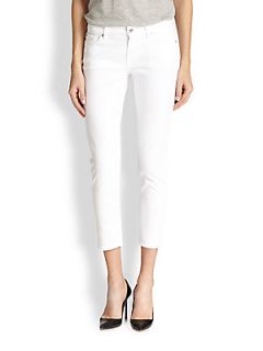 7 For All Mankind Kimmie Cropped Skinny Jeans   Clean White