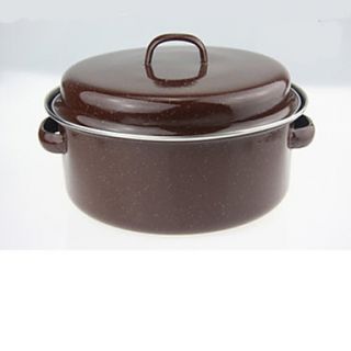 Steel Plated Ceramic Dutch Ovens with Cover, W10cm x L28cm x H10cm