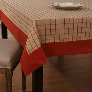 Orange Checked Solid Color Table Cloth