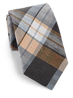 Collection Plaid Check Tie