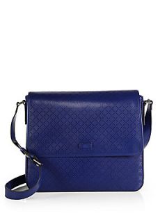 Gucci Diamante Lux Leather Messenger Bag   Royal Blue