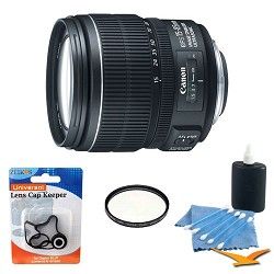 Canon EF S 15 85mm f/3.5 5.6 IS USM Standard Zoom Lens W/ Hoya Filter & Accy Kit