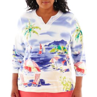 Alfred Dunner St. Tropez Beach Scenic Top   Plus