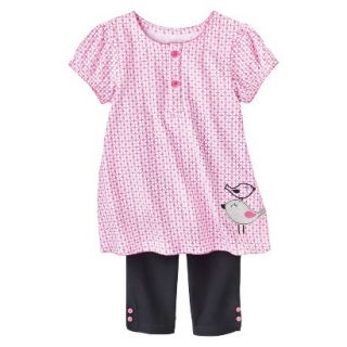 Just One YouMade by Carters Girls 2 Piece Set   Pink/Black 12 M