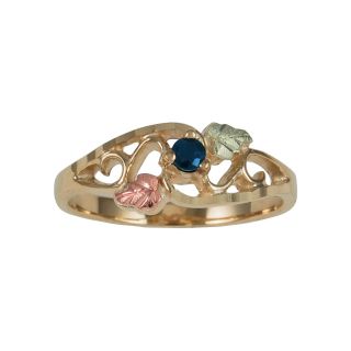 Black Hills Gold Custom Multi Birthstone Ring 10K Gold