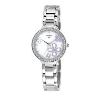 Armitron Now Womens Flower Dial & Silver Tone Bracelet Watch
