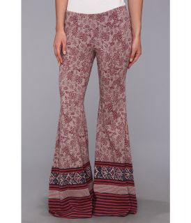 Free People Printed Flare Pull On Womens Casual Pants (Taupe)