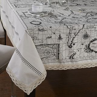 World Map Style Table Cloth