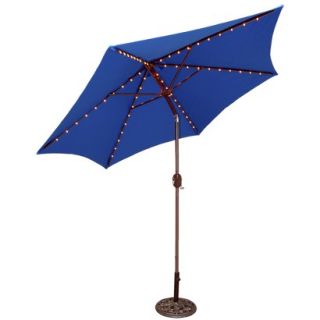 Round Crank Patio Umbrella   Blue 9
