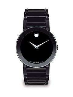 Movado Sapphire Stainless Steel Watch   Black