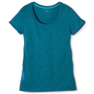 C9 by Champion Womens Scoop Neck Power Workout Tee   Turquoise XXL