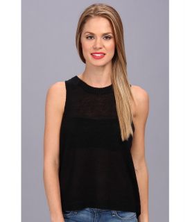 Central Park West Solid Sheer Back Womens Sleeveless (Black)
