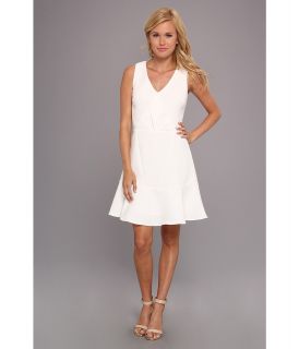Aryn K A Line V Neck Dress Womens Dress (White)