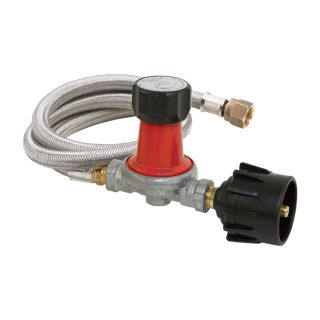 Bayou Classic Stainless Braided LP Hose with Regulator   48 Inch, 0 30 PSI